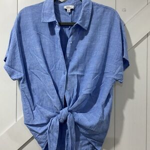 Kim Rogers Blue Casual Button Down Shirt